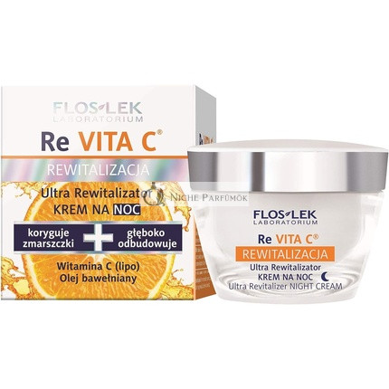 FLOSLEK Regeneráló Éjszakai Arckrém 50ml - Érett Bőrre 40+ - Bőrgyógyászatilag Tesztelt - EU-ban Készült