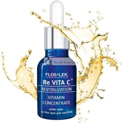   FLOSLEK C-vitamin Szérum Arcra, Szemekre, Nyakra és Dekoltázsra 15ml - Ragyogó, Hidratáló, Simító - Érett Bőr 40+ - Bőrgyógyászatilag Tesztelt - EU-ban Készült