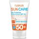 FlosLek Tönende Gesichtscreme SPF 50+, Reduziert die Sichtbarkeit von Hautunreinheiten, 50ml
