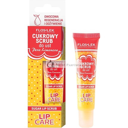 FLOSLEK Lippenpeeling Zuckerscrub Birne Limonera, 14g