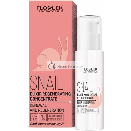 FLOSLEK Schnecken-Gesichtsserum, 30ml, Anti-Aging Gel-Creme, gegen dunkle Ringe, Schwellungen und Krähenfüße, natürliche Gesichtsbehandlung, tiefenwirksam feuchtigkeitsspendend und regenerierend, 95% Schneckenextrakt