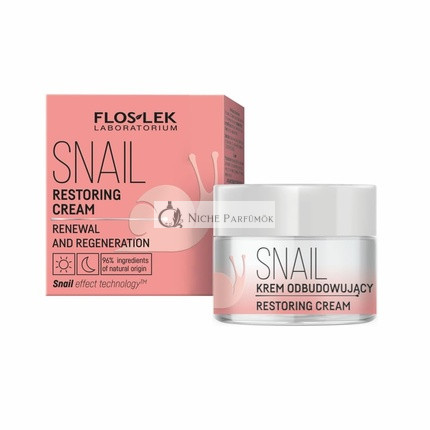 FLOSLEK Csiga Nyál Nappali és Éjszakai Arckrém 50ml, Ránctalanító és Sötét Foltok Ellen