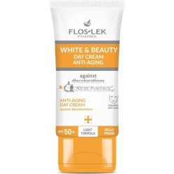   FLOSLEK WHITE & BEAUTY Anti Aging Védő Nappali Krém SPF 50, 50ml