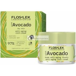   FLOSLEK Gazdag Avokádó Anti-Aging Nappali és Éjszakai Bőrápoló krém, 50ml