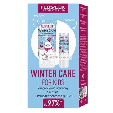 Floslek Laboratorium Téli Ápolás Gyerekeknek - Védőkrém 50ml és Védő Ajakbalzsam SPF 20 4g
