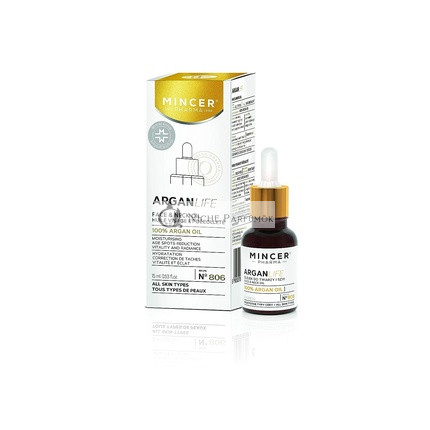 Mincer Pharma Argan Life 50+ Feuchtigkeitsspendendes, Aufhellendes und Altersflecken Reduzierendes Arganöl 15ml