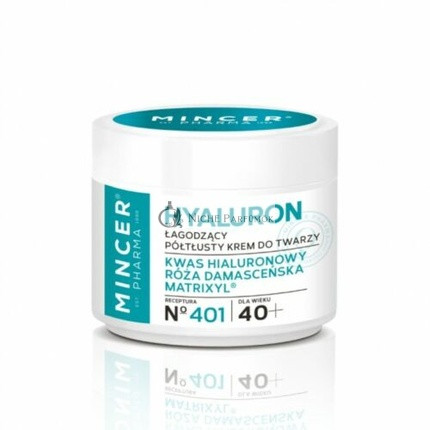 Mincer Pharma Hyaluron Nyugtató Félzsíros Arckrém