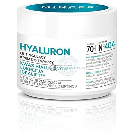 Mincer Pharma HYALURON Ránctalanító Nappali Krém Hyaluronsavval és Édesgyökér Matrixyl 70 + 50ml