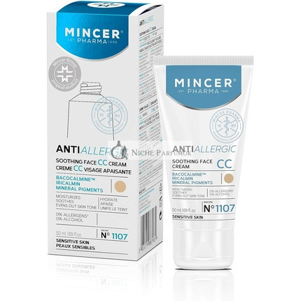 Mincer Pharma Antiallergische Beruhigende Feuchtigkeits CC Creme für empfindliche Haut mit Bacocalmine, Iricalmine und Mineralpigmenten 50ml
