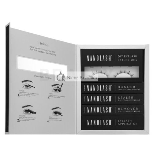 Nanolash DIY Eyelash Extensions Starter Kit készlet otthoni szempilla-hosszabbításhoz Flirty