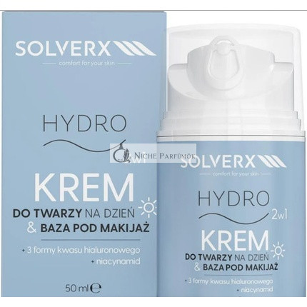 Solverx H2O+ Arcpajzs Nappali Krém, 50ml