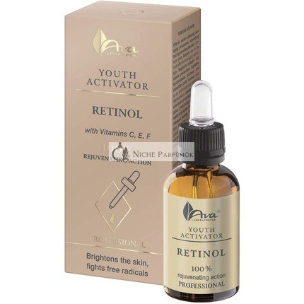 Ava Laboratorium Jugendaktivator Retinol Gesichtsserum mit Vitaminen C, E und F 30ml