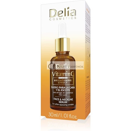 Delia Cosmetics Vitamin C Care Brightening Arckrém és Dekoltázs Szérum Liposzómás Vitamin C-vel 30ml