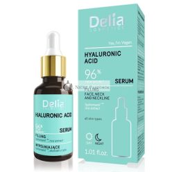   Delia Cosmetics Hyaluronsav Szérum - Anti-Aging Hidratáló Kezelés Minden Bőrtípusra, 30ml