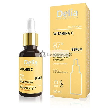 Delia Cosmetics Arckezelés, Nyak és Dekoltázs Világosító Szérum 30ml - C-vitamin Szérum