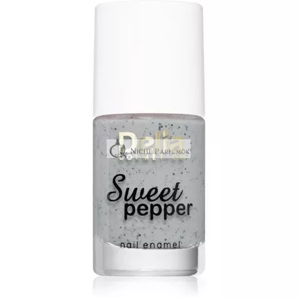Delia Cosmetics Sweet Pepper fekete részecskés körömlakk - 01 Felhős, 11 ml