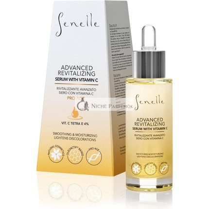 Senelle Revitalisierendes Anti-Aging Serum Hydratisierende Nährende Straffende Hebende Formel mit Vitamin C und E DIAM Tomatenkernöl 30ml