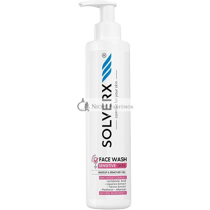 SOLVERX Reinigungsmittel für empfindliche Haut mit Pumpmechanismus, 200ml