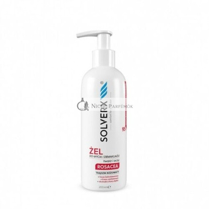 SOLVERX Rosaceás Tisztító és Sminkeltávolító Gél, 200ml