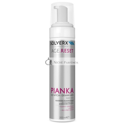 Solverx Age Reset Tisztító Hab Az Arcra És Sminkeltávolító, 200ml