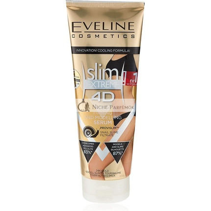 Eveline Slim Extreme 4D Gold Szérum Karcsúsító és Formáló Anticellulit, 250ml