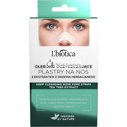 L'Biotica Nasenstrips Tiefenreinigung mit Teebaumextrakt