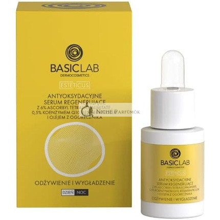 Basiclab Antioxidatives Regenerationsserum Ernährung und Glättung 30ml Bio-Gesichtsserum Naturkosmetik