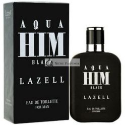   Aqua HIM Black by Lazell Edt + Ajándék 5ml Utazó Méretű Parfüm Atomizer & Utántöltő Pumpa