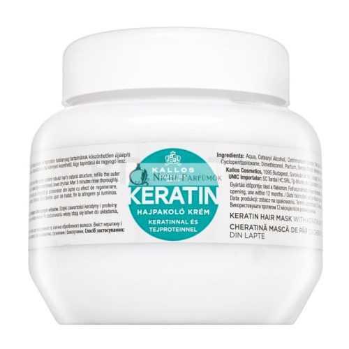 Kallos Keratin Hair Mask pflegende Haarmaske mit Keratin 275 ml
