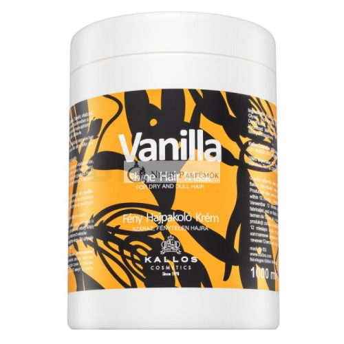 Kallos Vanilla Shine Hair Mask kräftigende Maske für Feinheit und Glanz des Haars 1000 ml