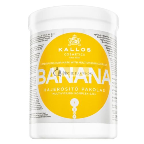 Kallos Banana Fortifying Hair Mask kräftigende Maske für schwaches Haar 1000 ml