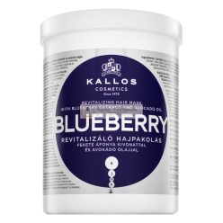   Kallos Blueberry Revitalizing Hair Mask tápláló maszk száraz és sérült hajra 1000 ml