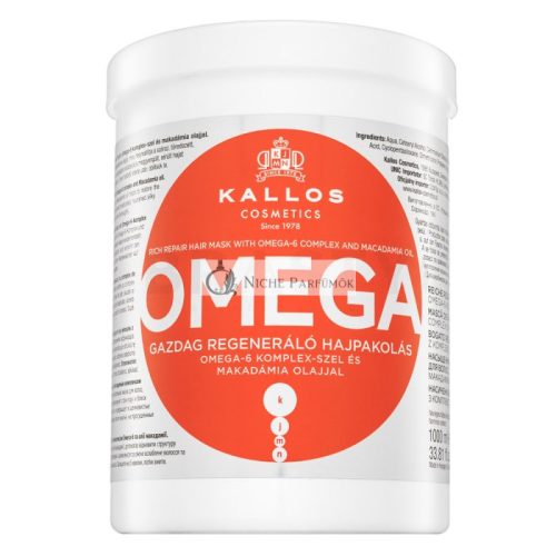 Kallos Omega Rich Repair Hair Mask pflegende Haarmaske für geschädigtes Haar 1000 ml