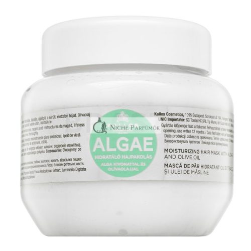 Kallos Algae Moisturizing Hair Mask pflegende Haarmaske mit Hydratationswirkung 275 ml