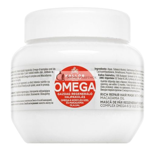 Kallos Omega Rich Repair Hair Mask kräftigende Maske für sprödes Haar 275 ml