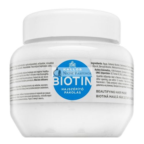 Kallos Biotin Beautifying Hair Mask kräftigende Maske für schwaches Haar 275 ml