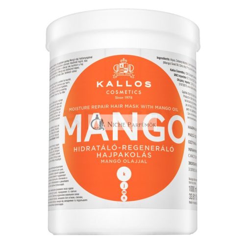Kallos Mango Moisture Repair Hair Mask pflegende Haarmaske für trockenes und geschädigtes Haar 1000 ml