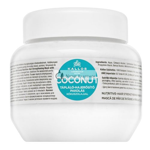 Kallos Coconut Nutritive-Hair Strengthening Mask erősítő maszk minden hajtípusra 275 ml