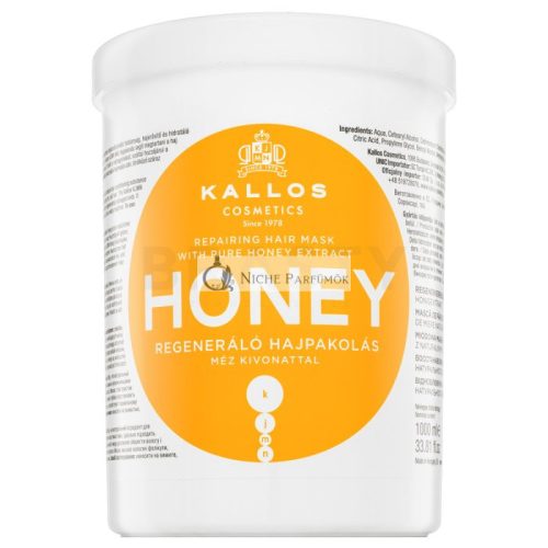 Kallos Honey Repairing Hair Mask pflegende Haarmaske für trockenes und geschädigtes Haar 1000 ml