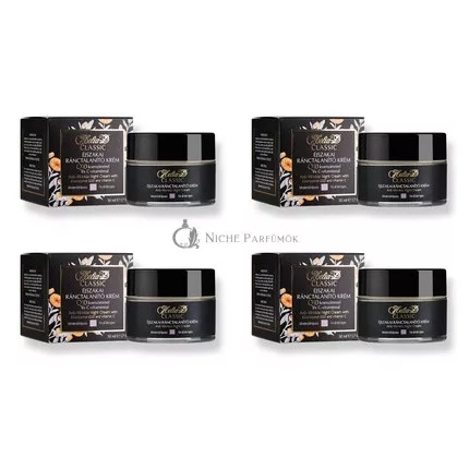 Helia-D Classic Anti-Falten Nachtcreme mit Coenzym Q10 für alle Hauttypen, 50ml - Packung mit 4