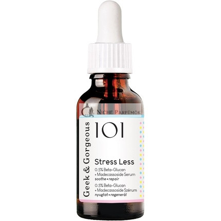 Geek & Gorgeous 101 Stress Less Könnyű Selymes Gél Formula Beta-Glükán Madecassoside Nyugtat és Javít 30ml