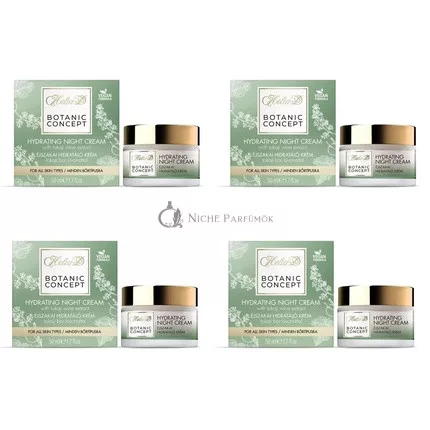 Helia D Botanic Concept Feuchtigkeitsspendende Nachtcreme mit Tokajer Weinextrakt, 50ml - 4 Stück