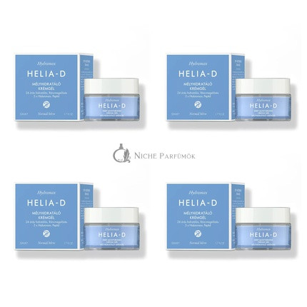 Helia D Hydramax Vegane Tiefenfeuchtigkeit Gesichtscreme-Gel für normale Haut, 50ml - 4er Pack