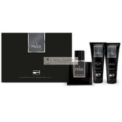   Rue Broca Pride Homme Geschenkset EdP 100 ml, Duschgel 100 ml und Aftershave-Balsam
