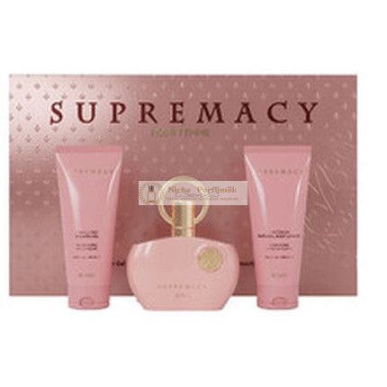 Afnan Supremacy Pink Geschenkset Edp 100 ml, Duschgel 100 ml und Körperlotion 100 ml