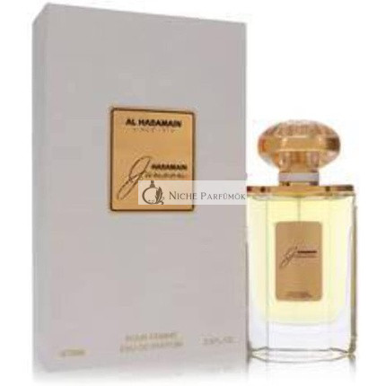 Al Haramain Junoon Eau de Parfum Jázzal, Rózsával, Ylang-Ylang és Poros Heliotróppal, 75ml