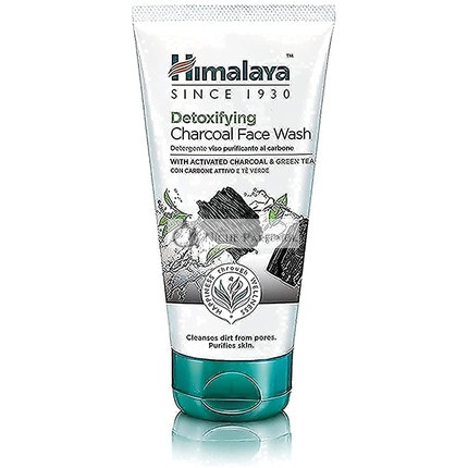 Himalaya Detoxifizierendes Aktivkohle-Gesichtswaschgel mit grünem Tee und Kokos-Aktivkohle-Pulver 150ml