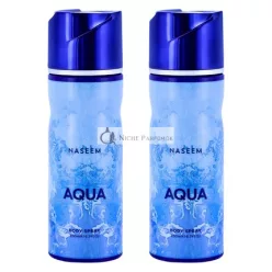   Naseem Aqua Alkohol-freies Körperspray mit hesperidischer amberner Duft für Männer und Frauen, 198 ml