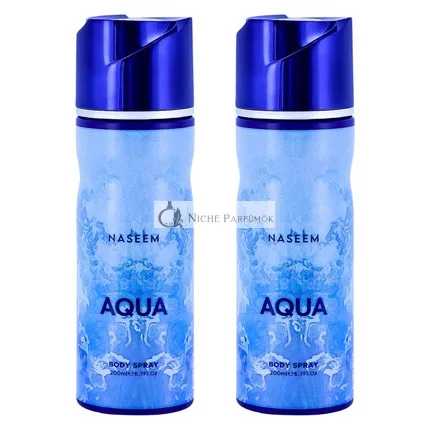 Naseem Aqua Alkohol-freies Körperspray mit hesperidischer amberner Duft für Männer und Frauen, 198 ml