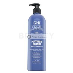   CHI Color Illuminate Platinum Blonde Purple Shampoo ragyogó sampon platinaszőke és ősz hajra 739 ml